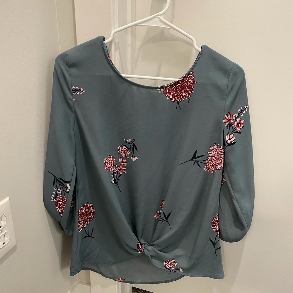 Sage Floral Blouse